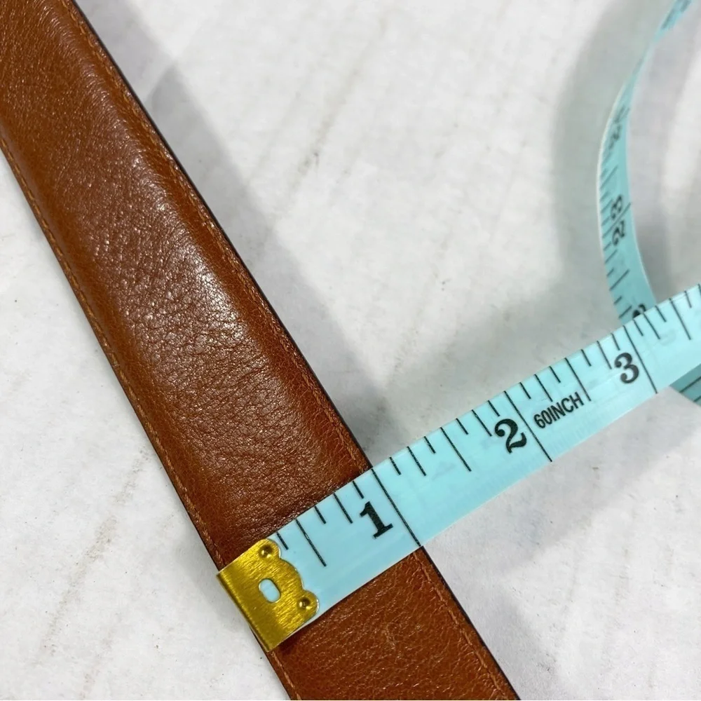 Reversible Genuine Leather Belt Dark Brown 40